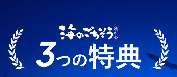 海のごちそう 3つの特典
