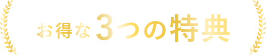 お得な3つの特典