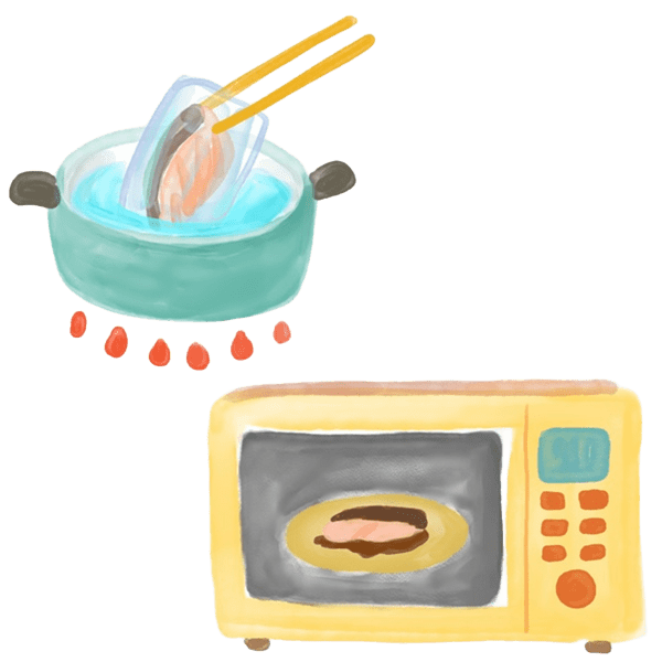 湯せん・レンジ