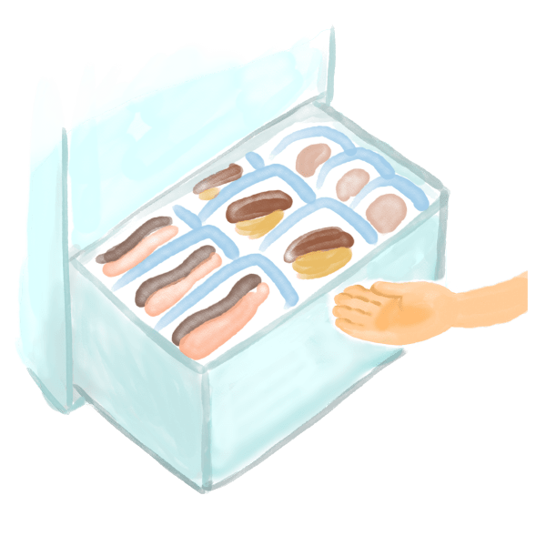 冷凍庫にストック