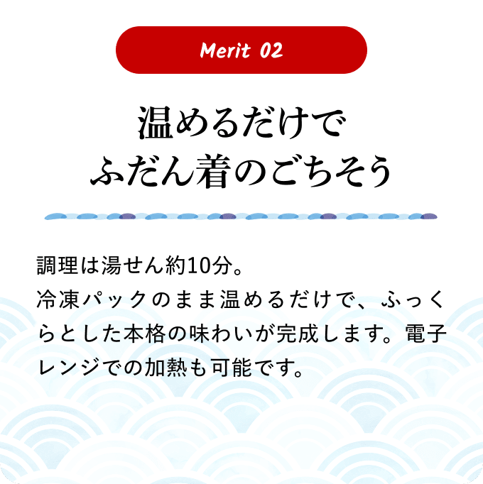 温めるだけでふだん着のごちそう