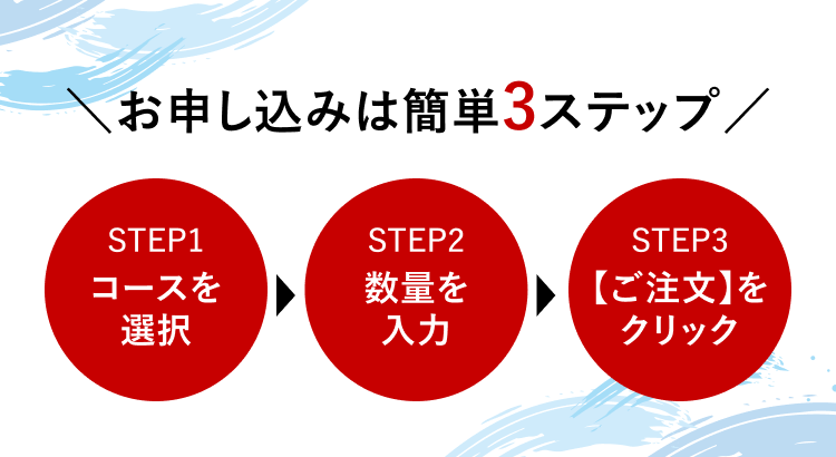 お申し込みは簡単3ステップ