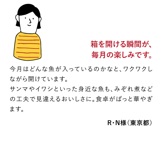 箱を開ける瞬間が、毎月の楽しみです。